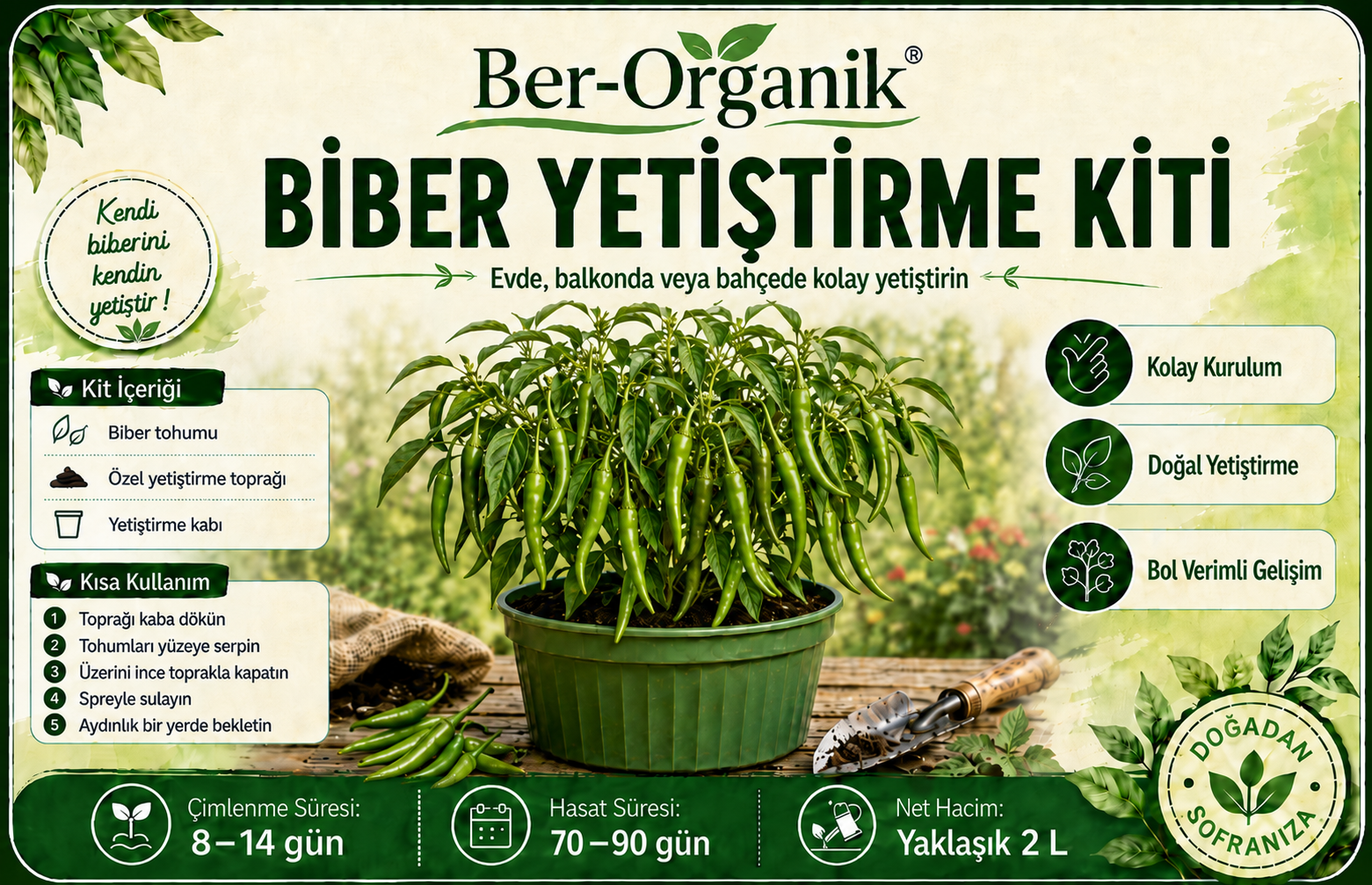Biber Yetiştirme Kiti