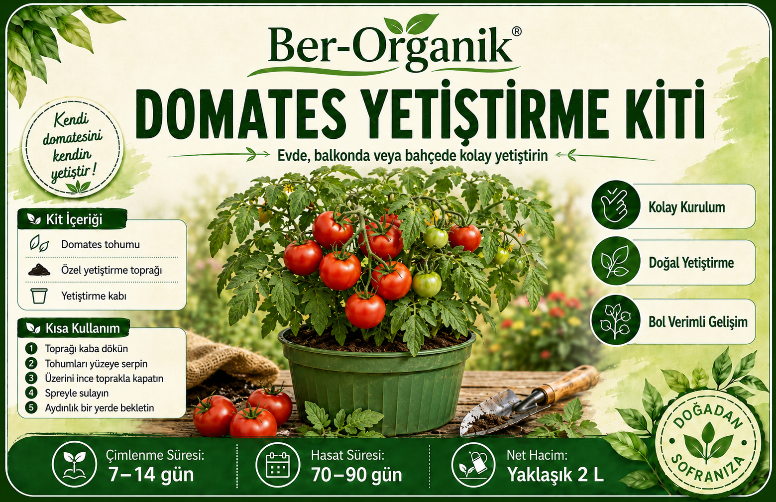 Domates Yetiştirme Kiti